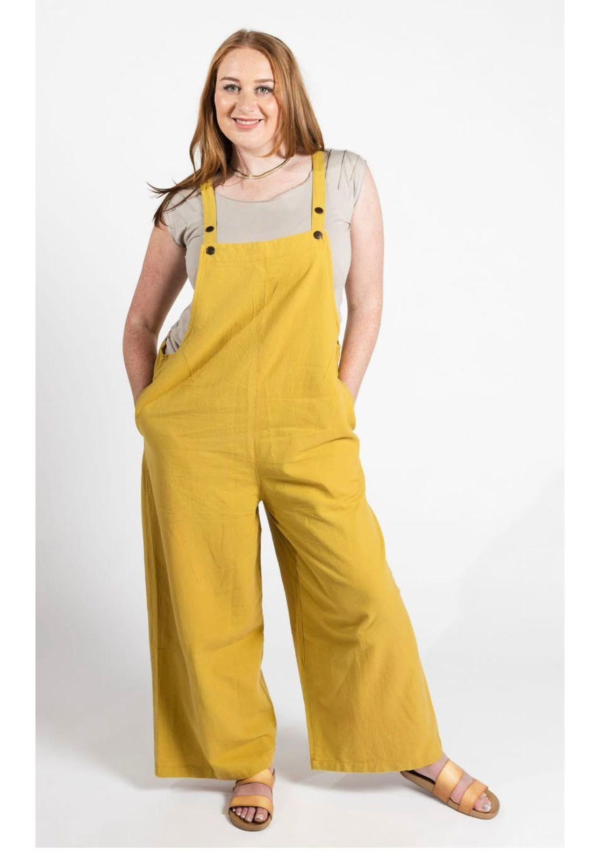 Cotton Overalls – Bohemian Wide-Leg Jumpsuit