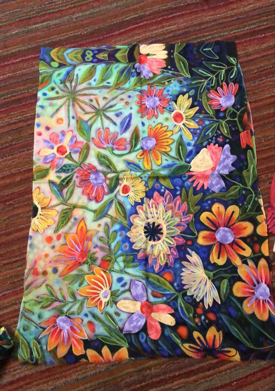 Bohemian Embroidered Scarf – Lightweight Floral Wrap for Women