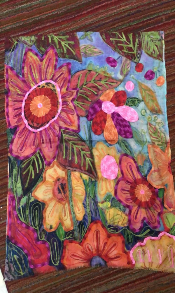 Bohemian Embroidered Scarf – Lightweight Seasonal Bloom Wrap for Women