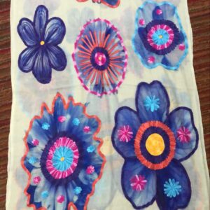 Bohemian Embroidered Scarf – Lightweight Bloom Wrap for Women