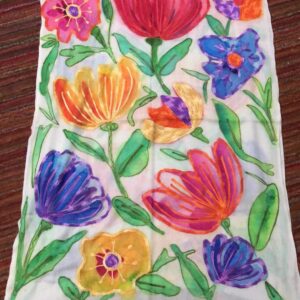 Bohemian Embroidered Scarf – Lightweight Floral Wrap for Women