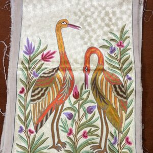 100% Wool Embroidered Wall hanging – Bird Tapestry