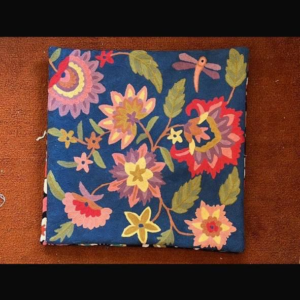 Embroidered Pillow Cover – Abstract Leaf and Bloom Home Décor