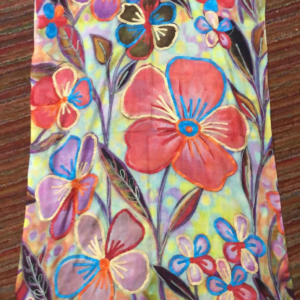 Bohemian Embroidered Scarf – Lightweight Floral Wrap for Women