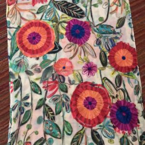 Bohemian Embroidered Scarf – Lightweight Bloom Wrap for Women