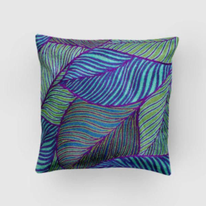 Embroidered Pillow Cover – Abstract Botanical Home Décor